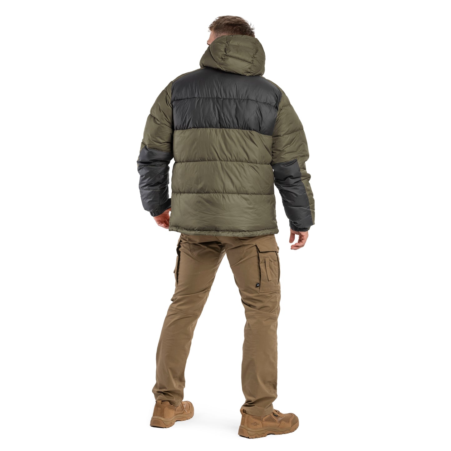 Kurtka Columbia Pike Lake II Hooded Puffer - Stone Green/Shark