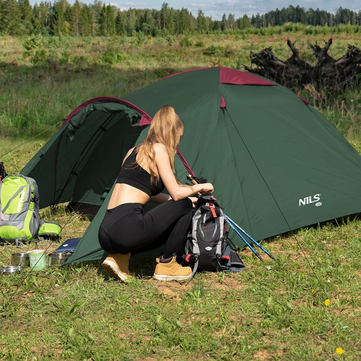 Namiot 3-osobowy Nils Camp Rocker NC6013 - Zielony