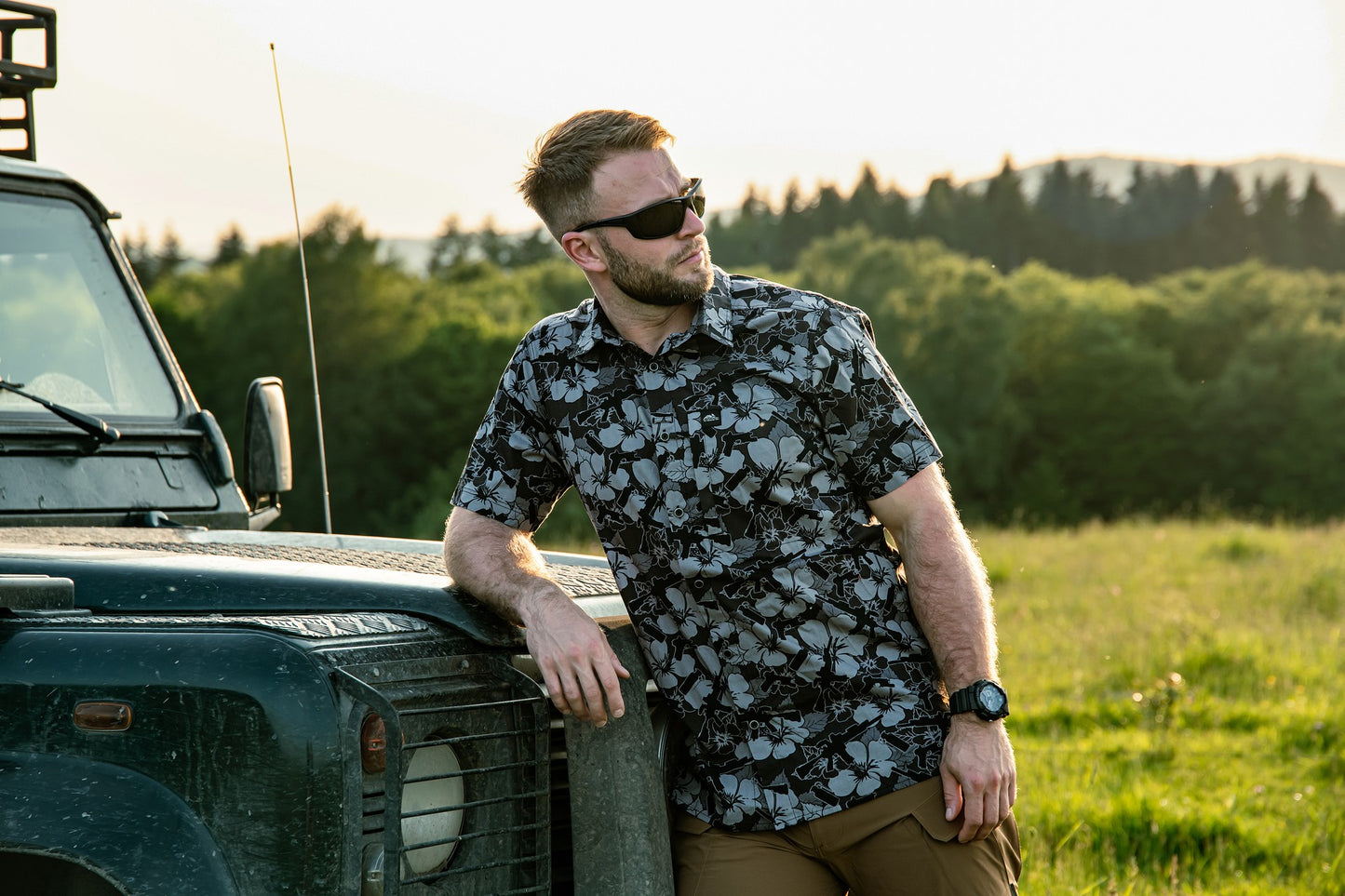 Koszula Helikon Tactical Hawaiian Short Sleeve - Dark Ops
