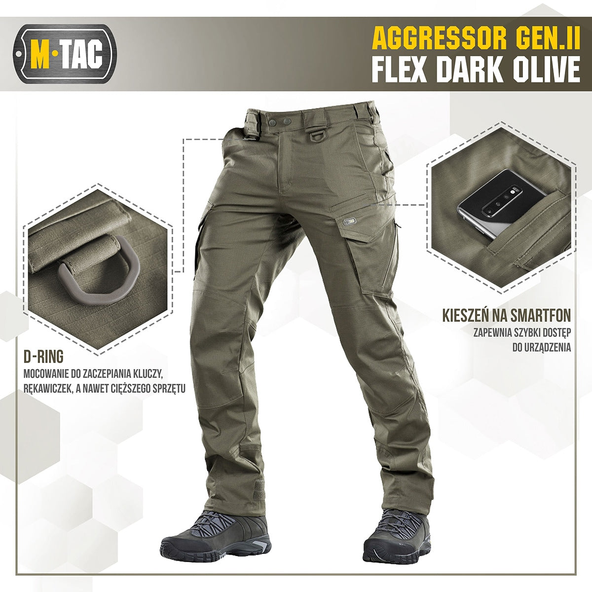 Spodnie M-Tac Aggressor Gen.II Flex - Dark Olive