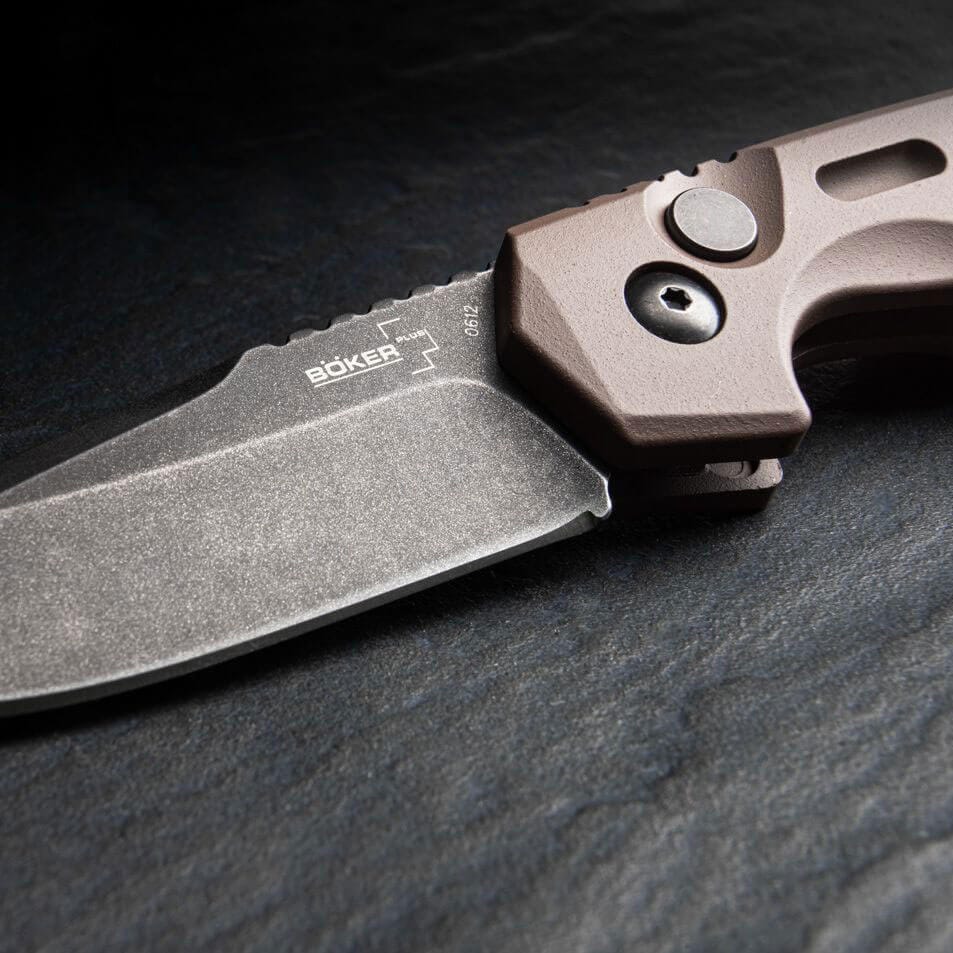 Nóż sprężynowy Boker Plus Thunder Storm Auto - Brown