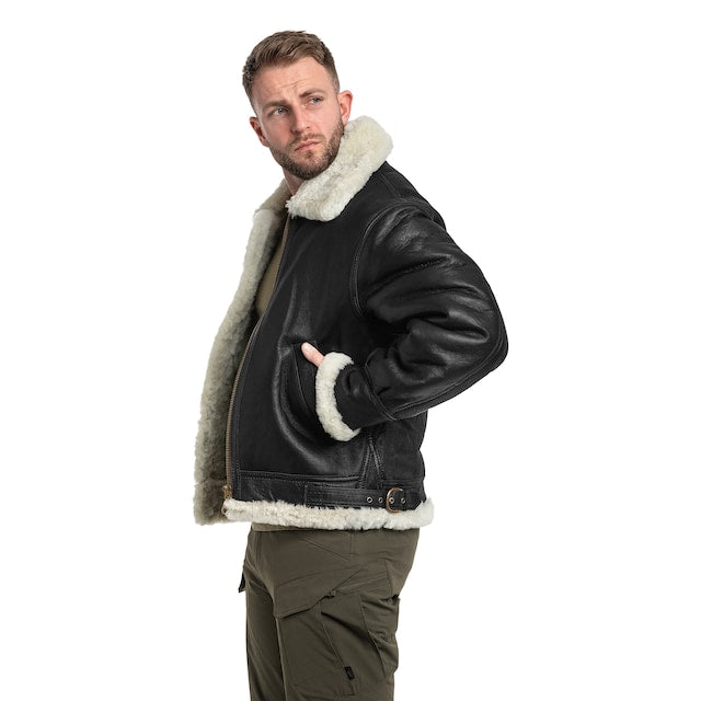 Kurtka Mil-Tec US B3 Sheepskin Leather - Black