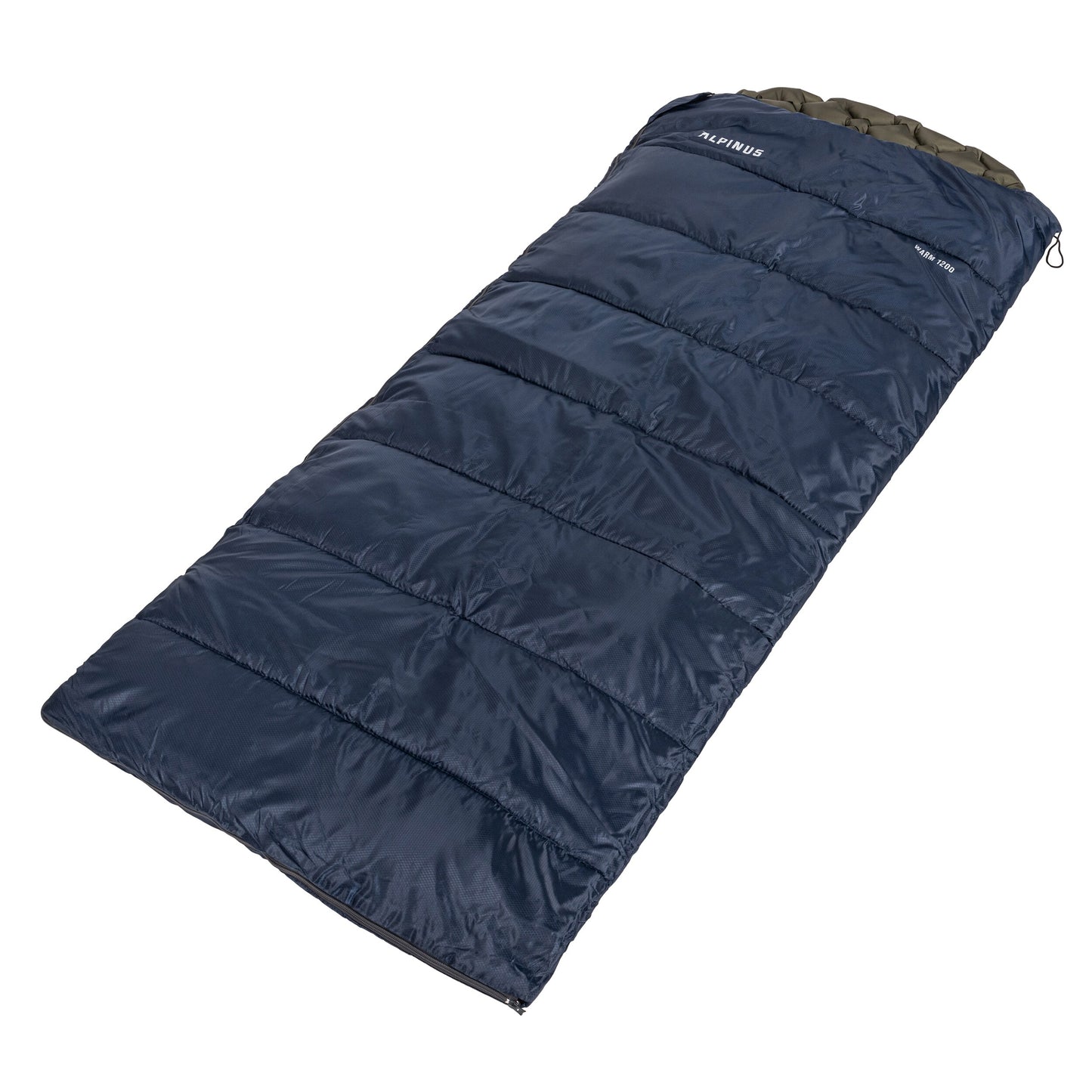Śpiwór Alpinus Warm 1200 Granatowy - prawy
