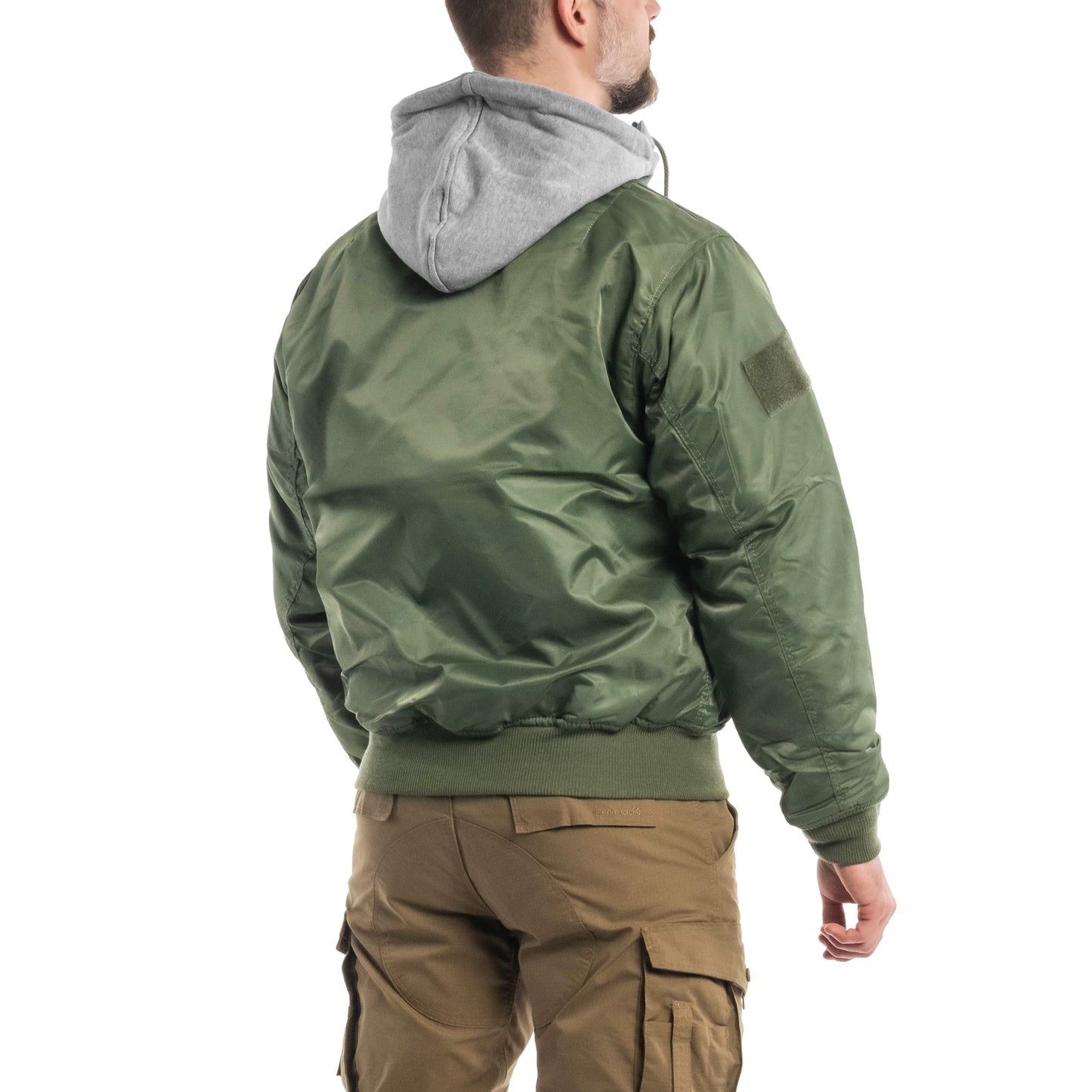 Kurtka Brandit MA1 Sweat Hooded Jacket - Olive/Grey