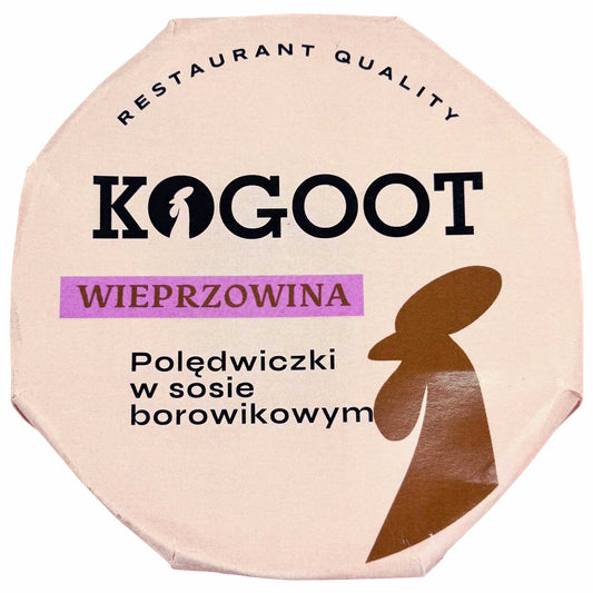 Żywność konserwowana Kogoot - Polędwiczki wieprzowe w sosie borowikowym 300 g
