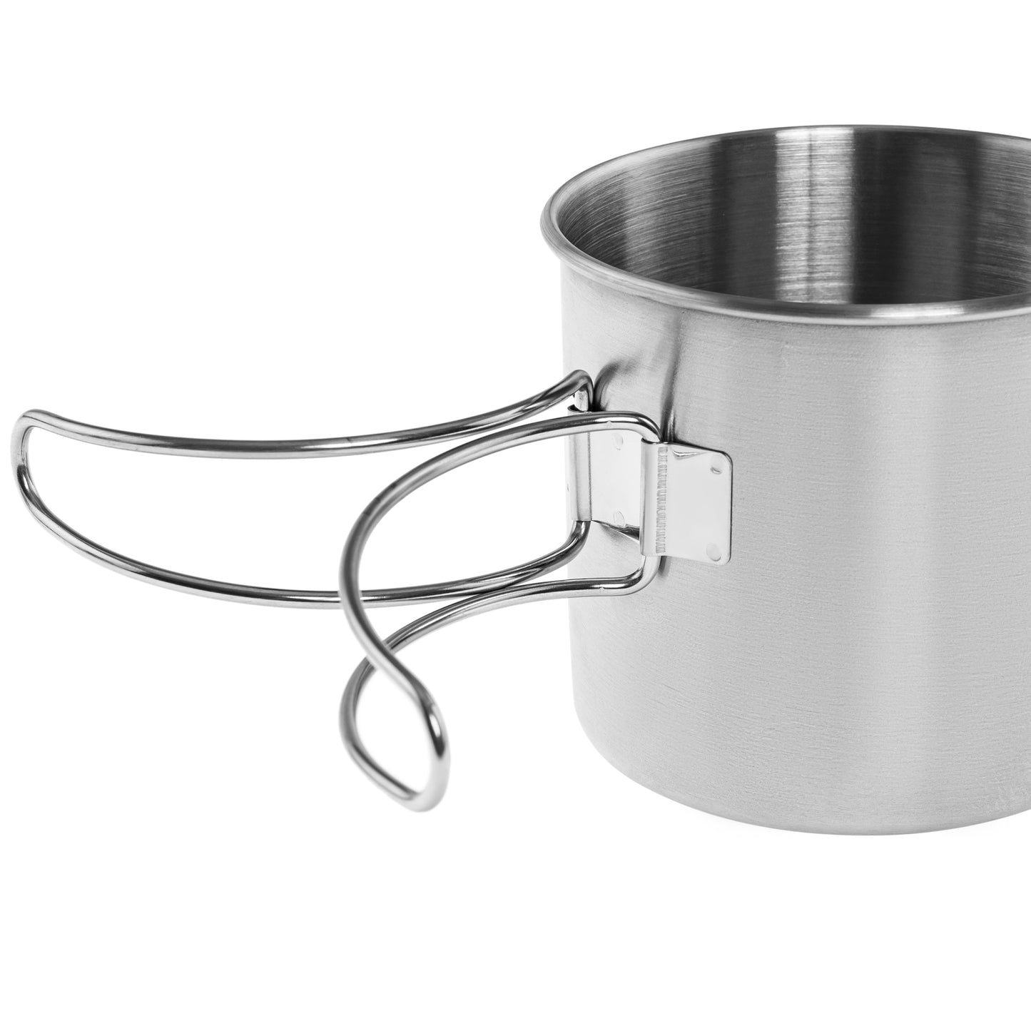 Kubek stalowy Mil-Tec ze skladanym uchwytem 600 ml