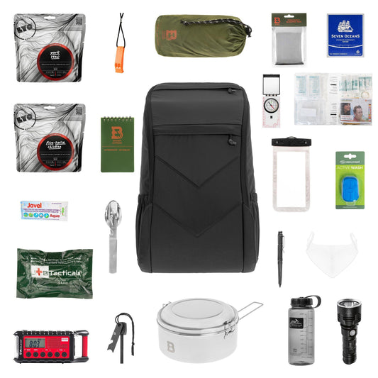 Plecak ewakuacyjny Helikon Bail Out Bag 25 l Shadow Grey V2 - z wyposażeniem