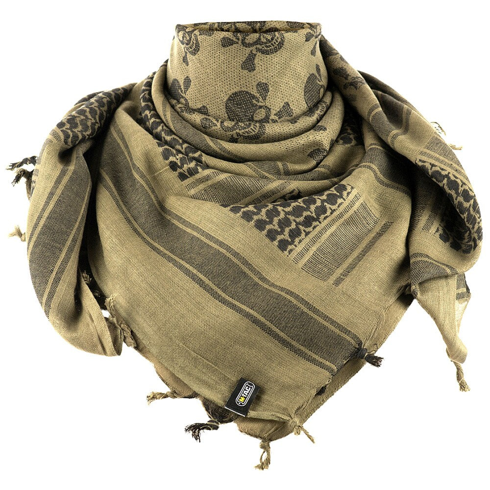 Arafatka chusta ochronna M-Tac Shemagh Pirate Skull - Olive/Black