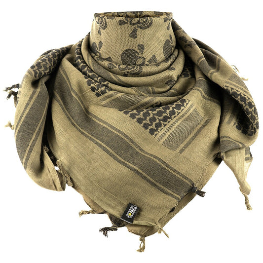 Arafatka chusta ochronna M-Tac Shemagh Pirate Skull - Olive/Black