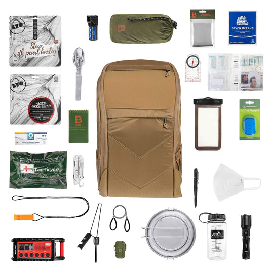 Plecak ewakuacyjny Helikon Bail Out Bag 25 l Coyote - z wyposażeniem