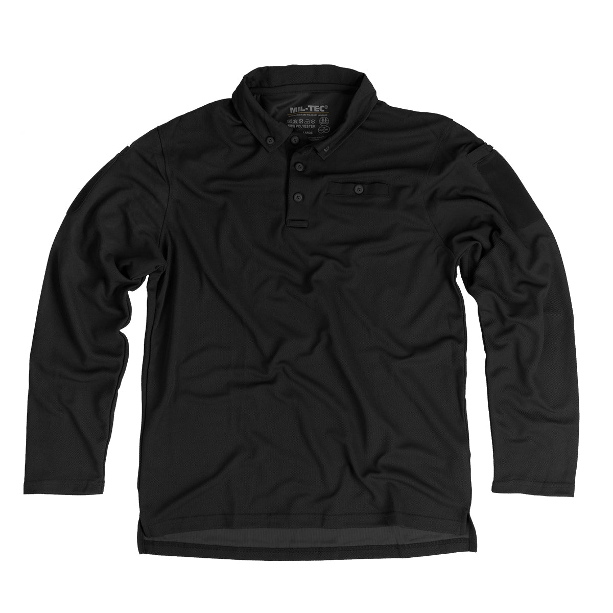 Koszulka polo Long Sleeve Mil-Tec Tactical Quickdry - Black