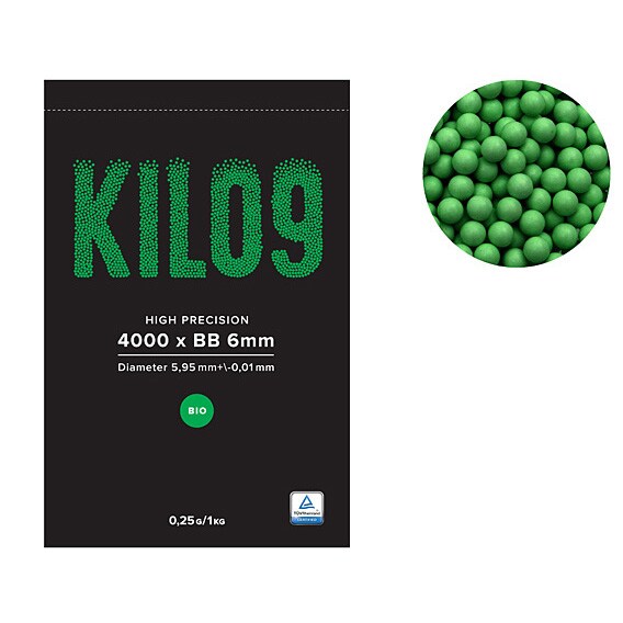 Kulki ASG KILO9 biodegradowalne 0,25 g 4000 szt.