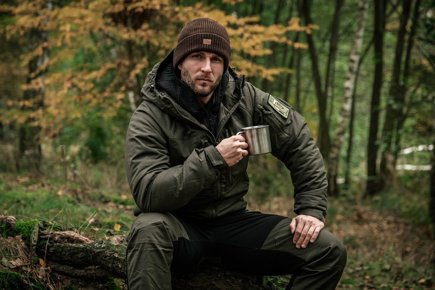 Czapka Helikon Merino Wanderer - Earth Brown
