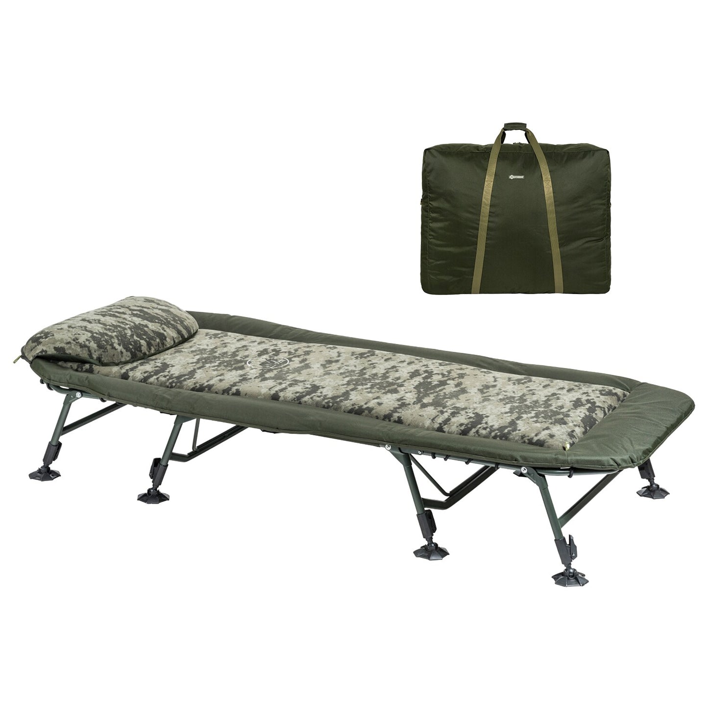 Łóżko polowe CamoCode Air8 - 220 x 90 cm + Pokrowiec Mivardi - zestaw