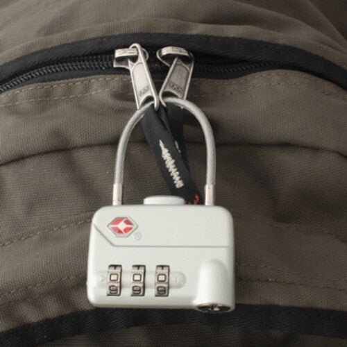 Kłódka TravelSafe TSA z linką i zamkiem szyfrowym - Grey
