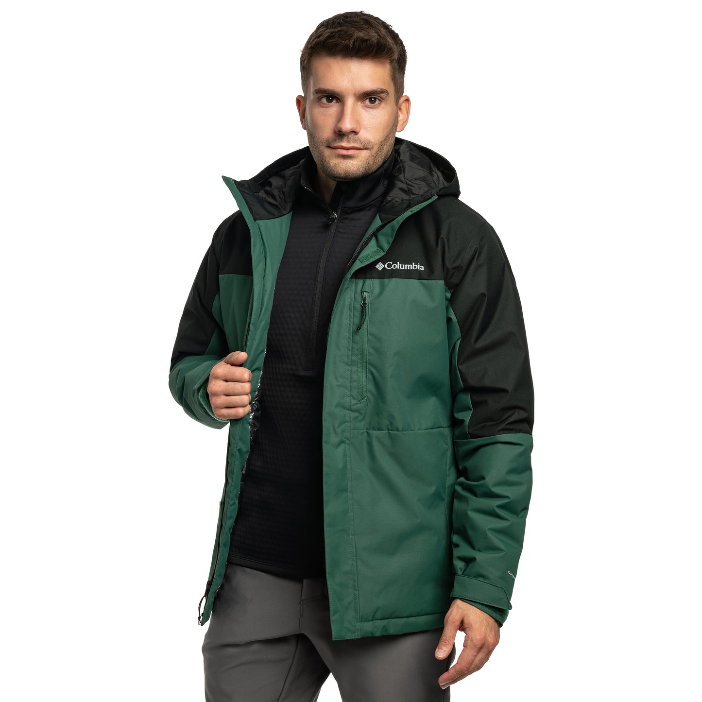 Kurtka Columbia Hikebound II Insulated Waterproof Jacket - Rain Forest/Black