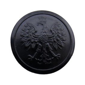 Guzik wzór administracyjny 22 mm - Czarny
