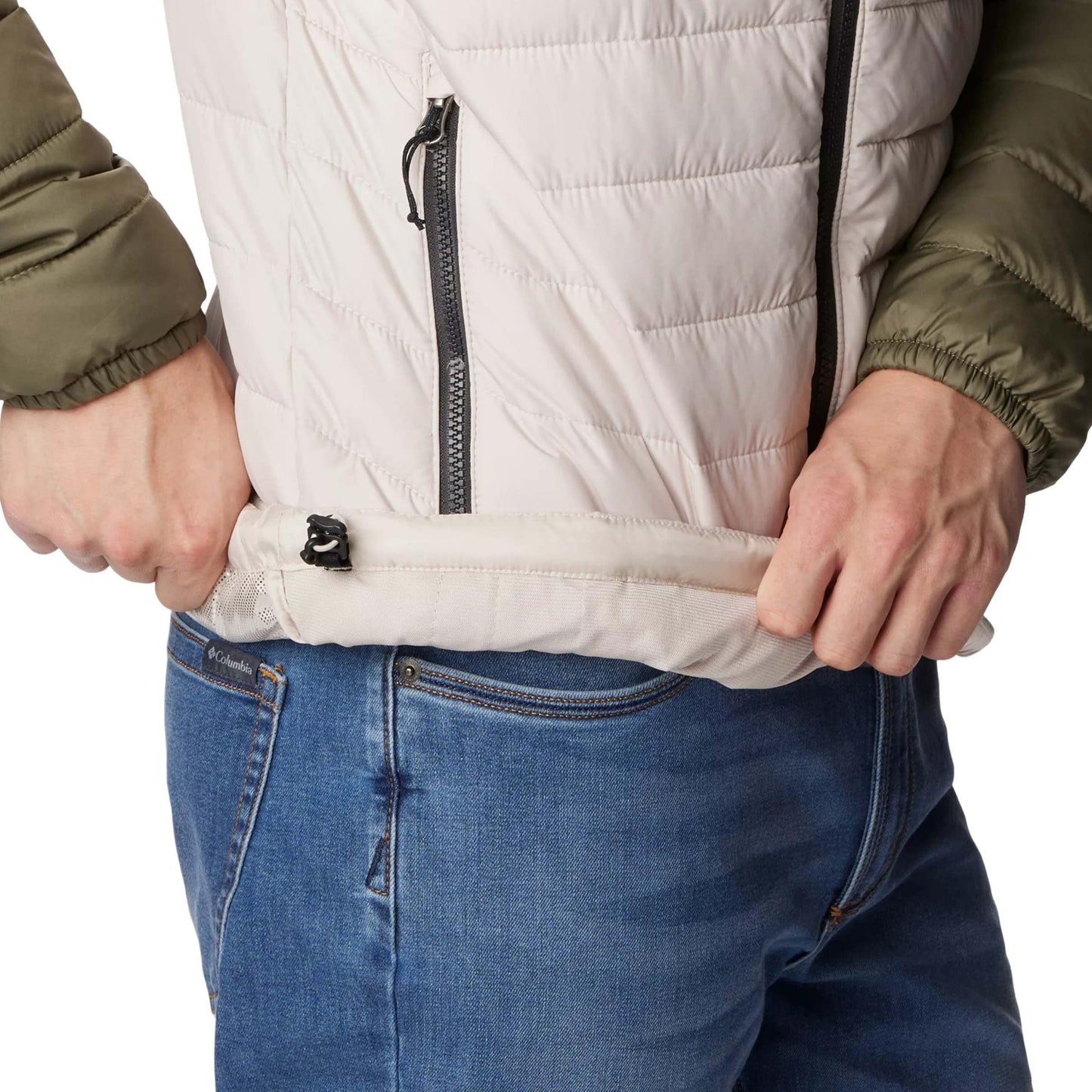 Kurtka Columbia Powder Lite Hooded Jacket - Dark Stone/Shark