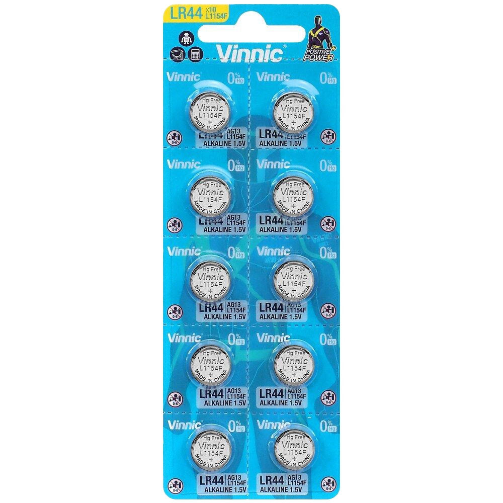Baterie alkaliczne Vinnic LR44 AG13 - 10 szt.