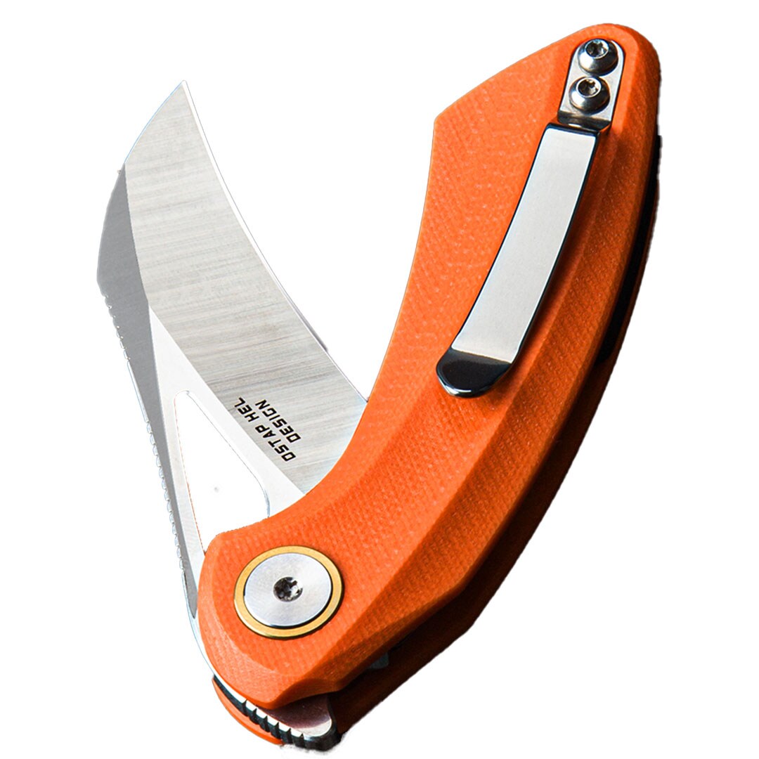 Nóż składany Bestech Knives Bihai Stonewash - Orange