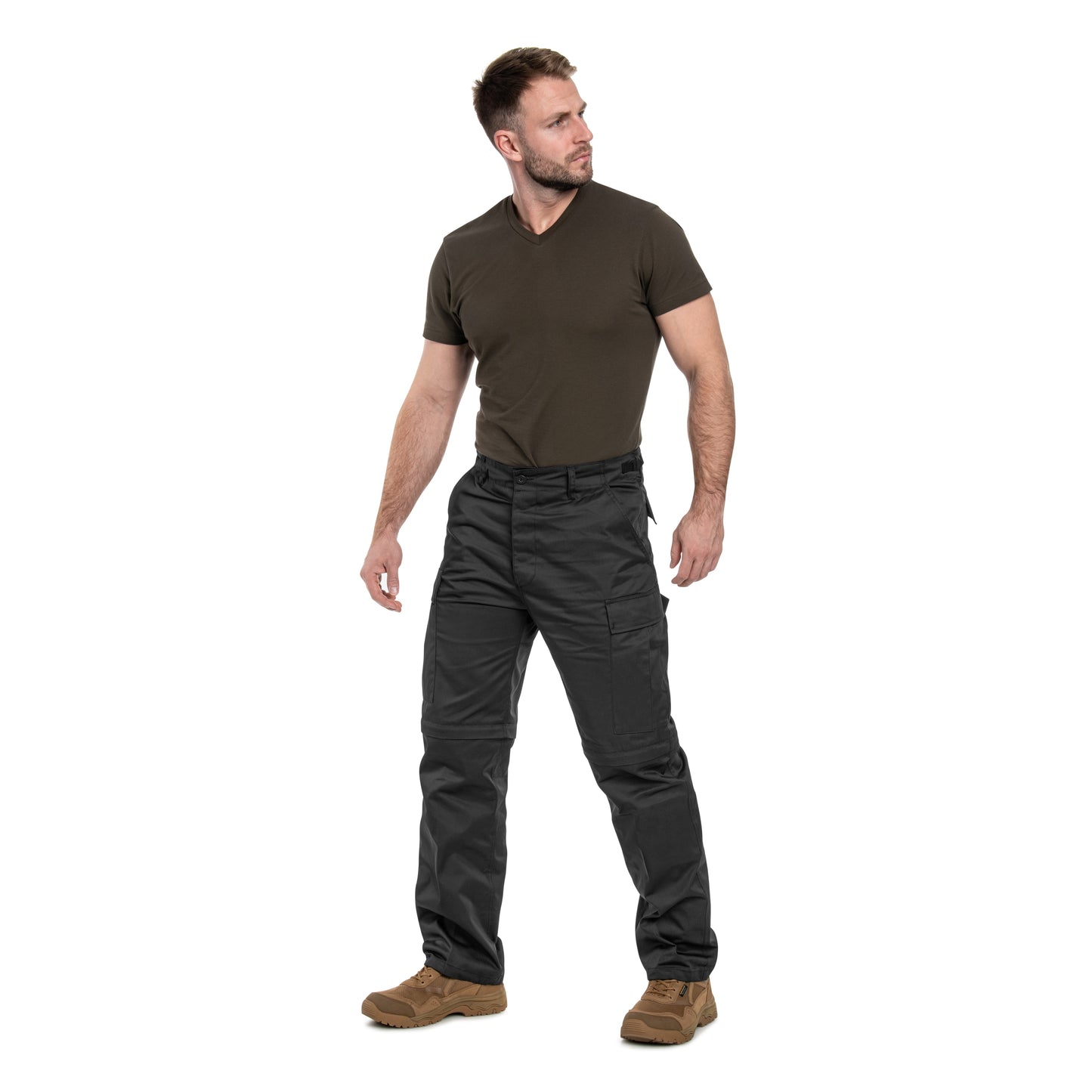 Spodnie trekkingowe 2w1 Mil-Tec BDU Zip-Off - Black