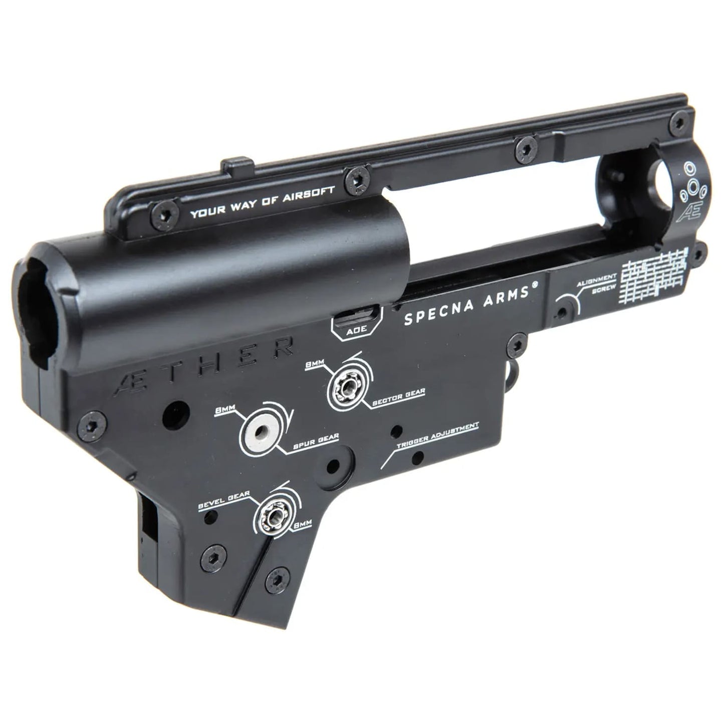 Wzmocniony szkielet gearboxa V2 Specna Arms Aether - 8 mm