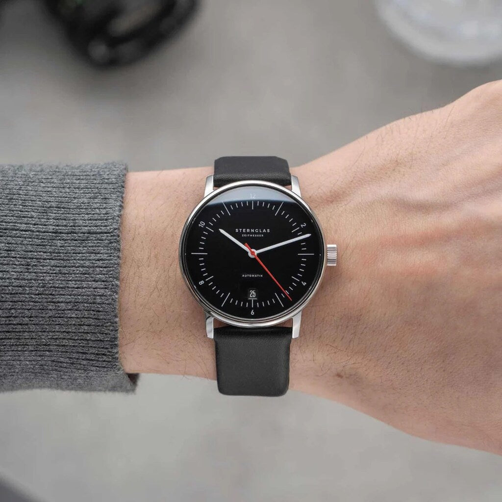 Zegarek Sternglas Naos Automatik - Black/Red