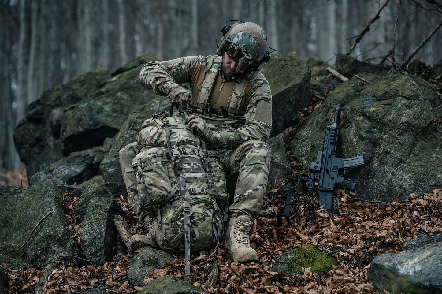 Hełm ASG Wosport Fast MH Combat Standard M - MultiCam