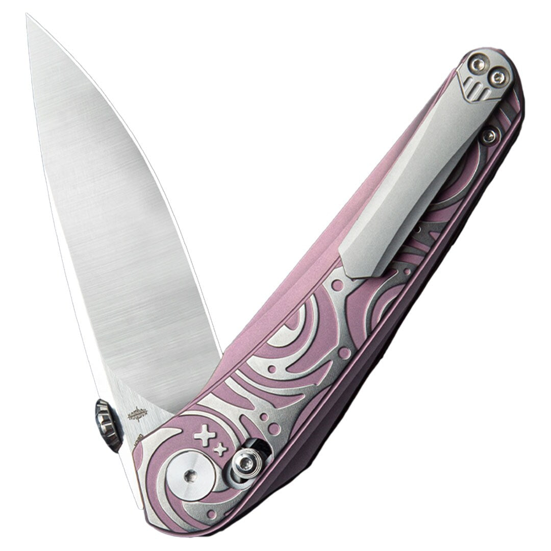 Nóż składany Bestech Knives Mothus - Satin Blade/Purple Titanium