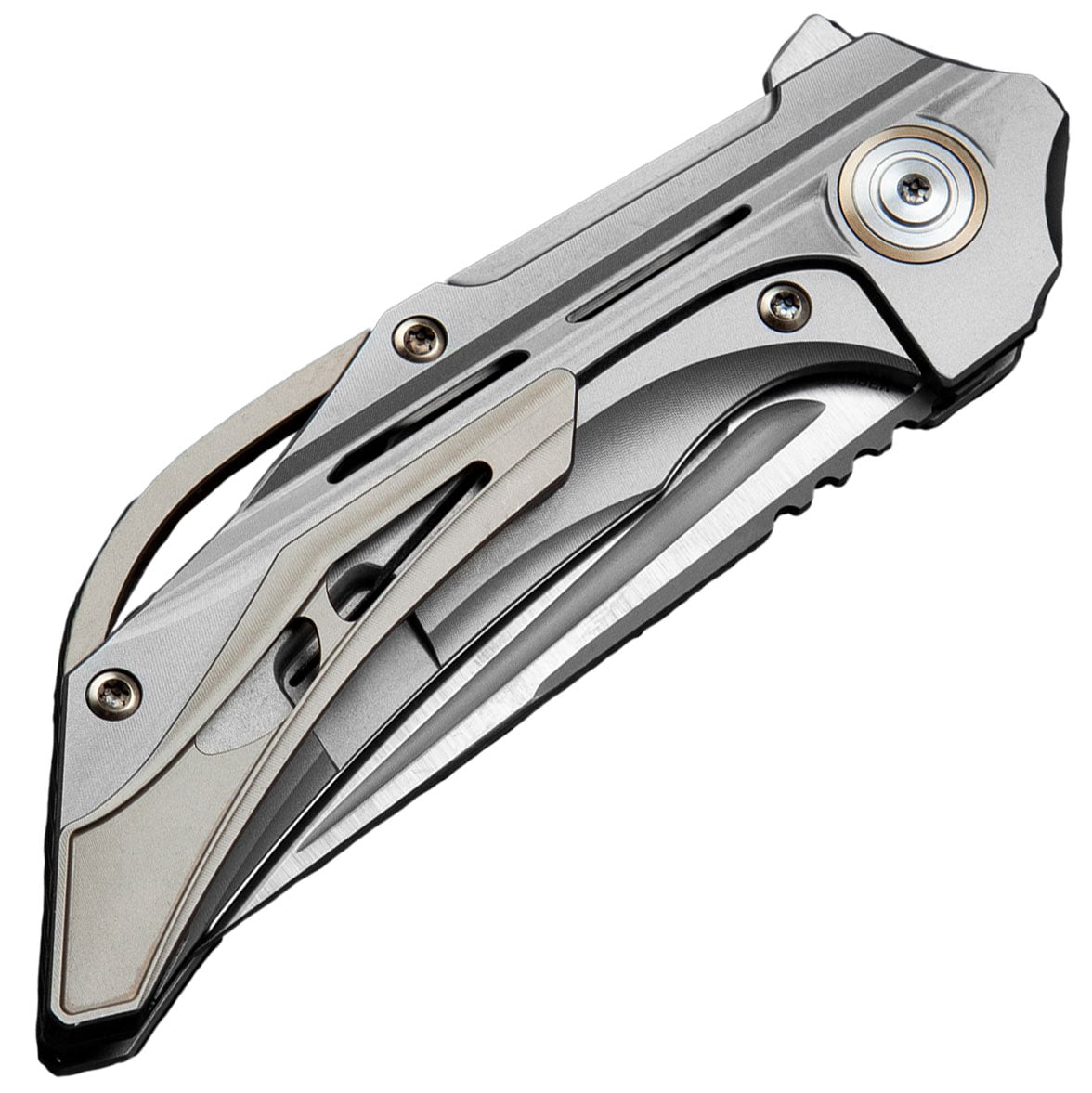 Nóż składany Bestech Knives Vigil - Satin Blade/Grey Titanium