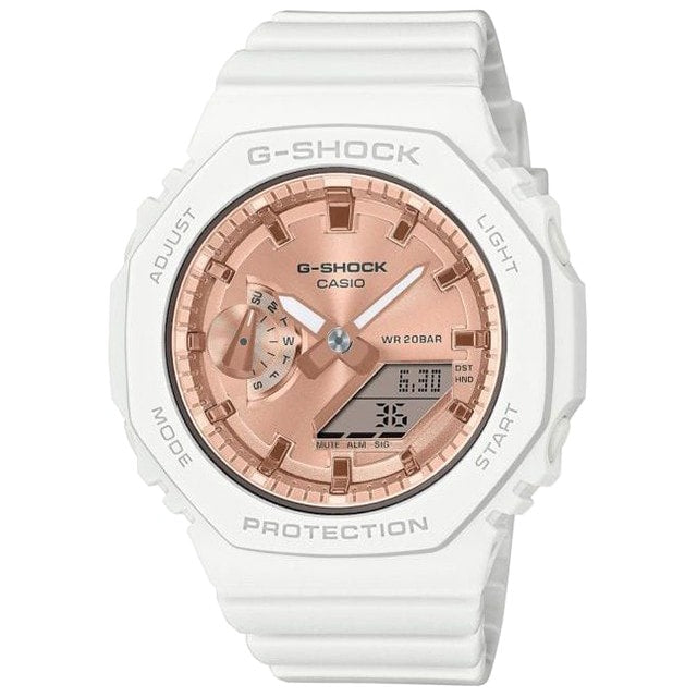 Zegarek damski Casio G-Shock GMA-S2100MD -7AER - Golden Rose/White