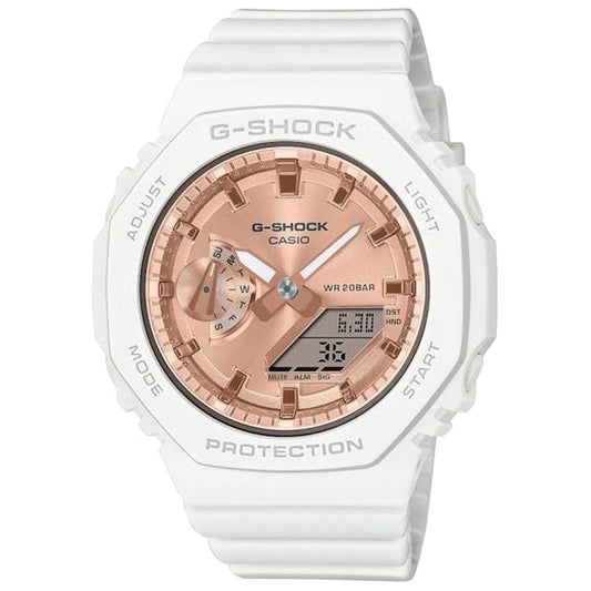 Zegarek damski Casio G-Shock GMA-S2100MD -7AER - Golden Rose/White