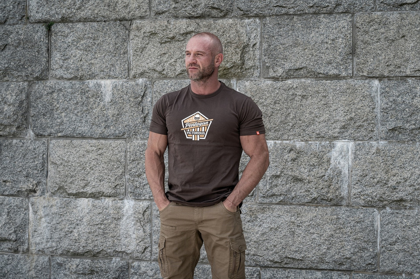 Koszulka T-Shirt Pentagon "Victorious" - Terra Brown