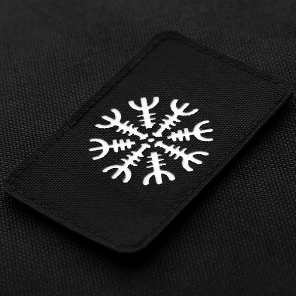 Naszywka fluorescencyjna M-Tac Hełm Grozy pozioma Laser Cut - Black/GID