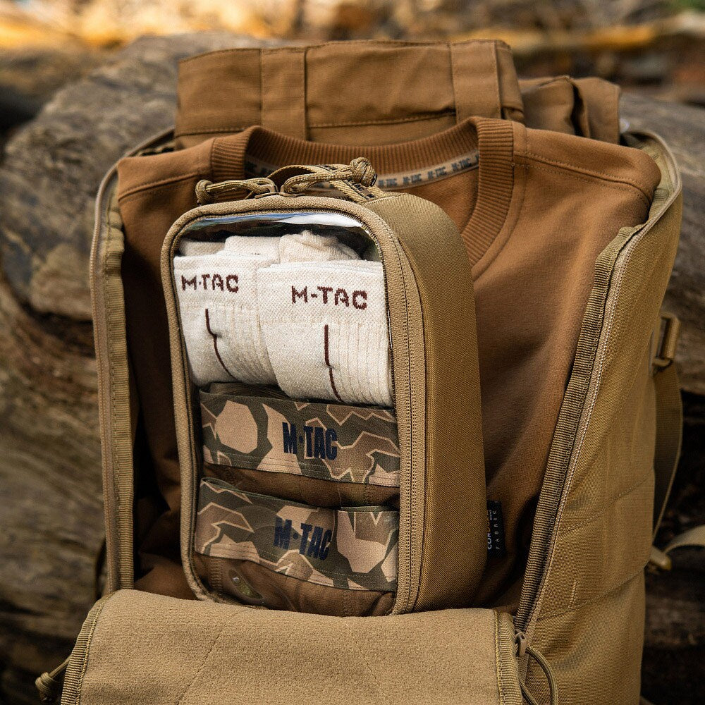 Organizer M-Tac Elite przezroczysty Small (22х14 cm) - Coyote