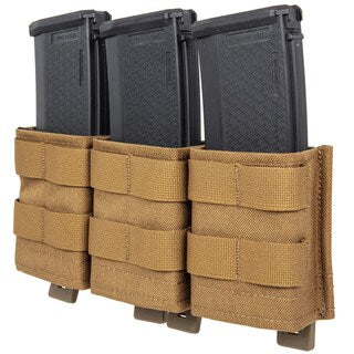 Potrójna ładownica otwarta Wosport na magazynki karabinowe 7.62 mm - Coyote Brown