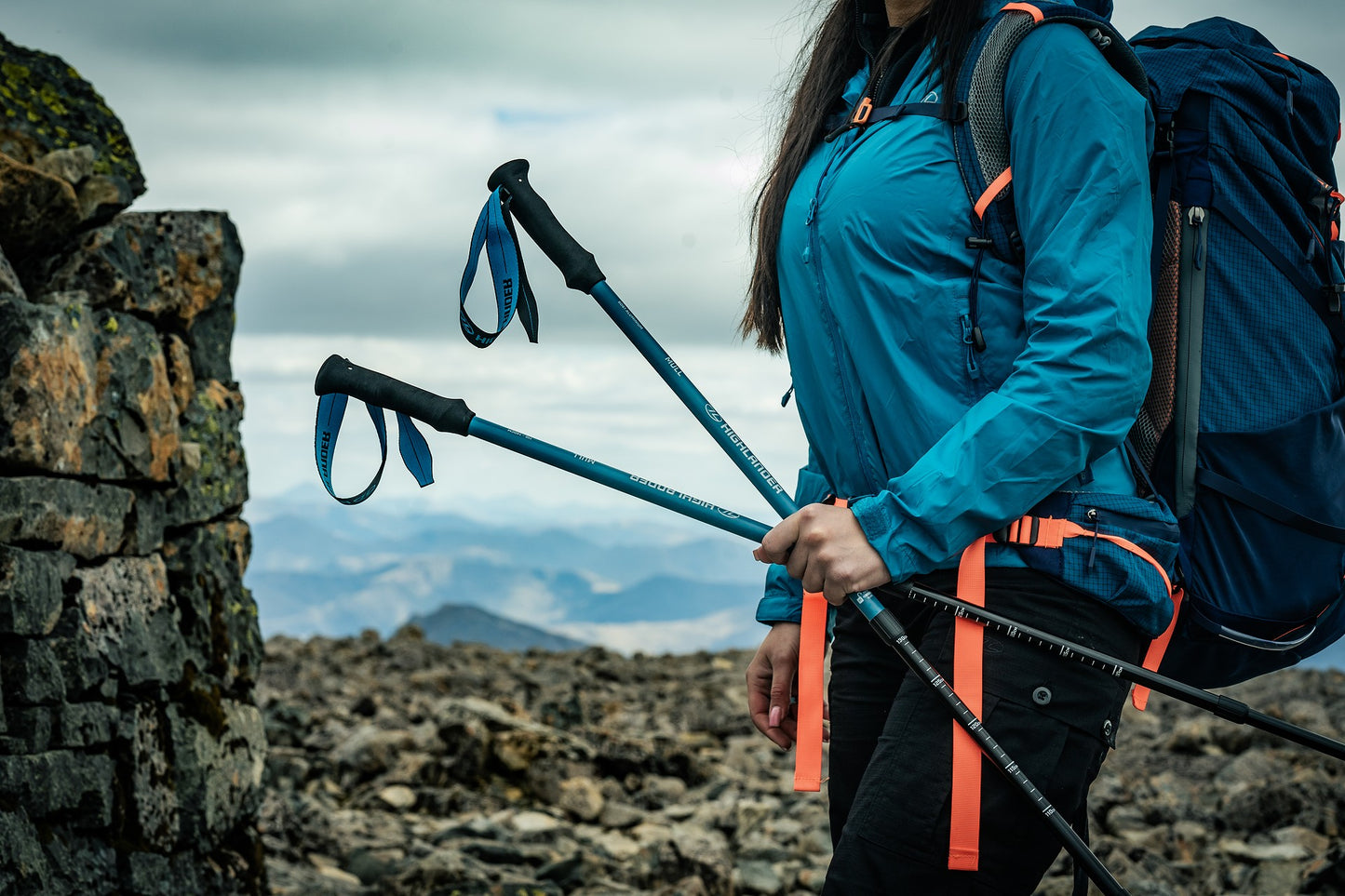 Kije trekkingowe Highlander Outdoor Mull - Blue