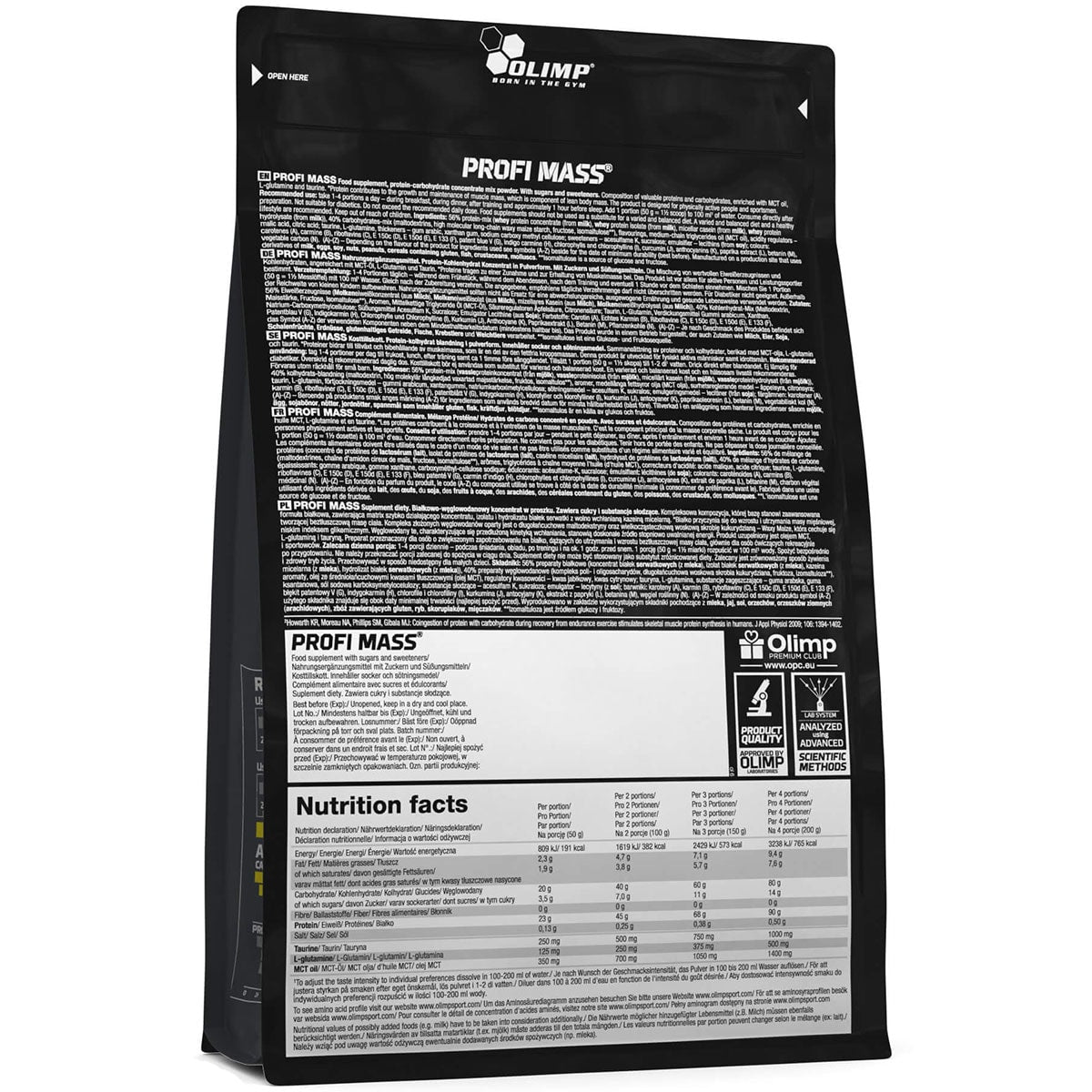 Odżywka białkowo-węglowodanowa Olimp Sport Nutrition Profi Mass - 1000 g - czekolada - suplement diety