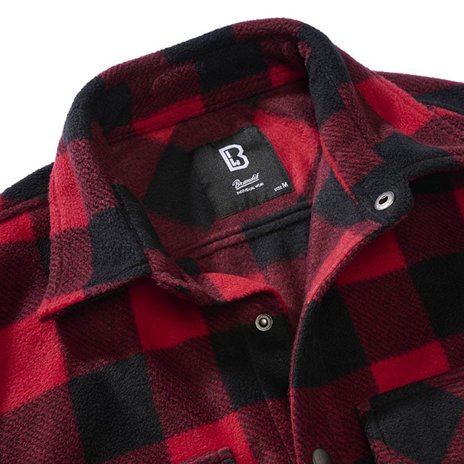 Koszula Brandit Jeff Fleece Long Sleeve - Red/Black