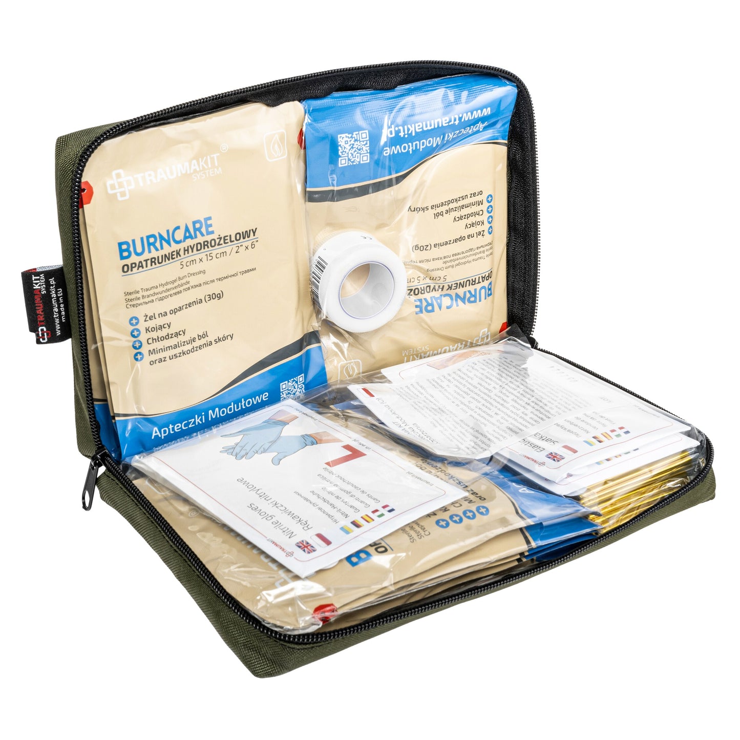 Apteczka modułowa AedMax Trauma Kit O Zielona - Oparzenia