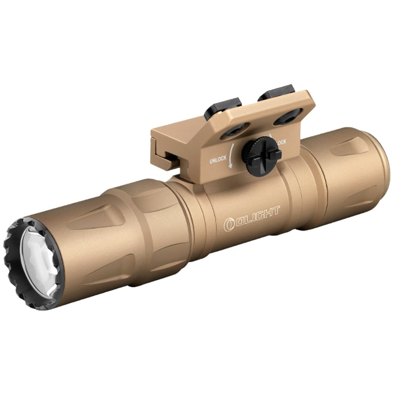Latarka na broń Olight Odin S Desert Tan z montażem - 1500 lumenów