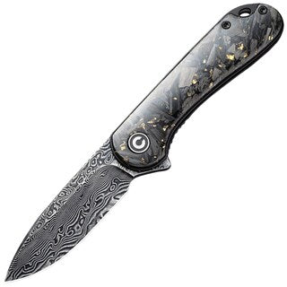 Nóż składany Civivi Elementum Damast Resin - Black/Golden