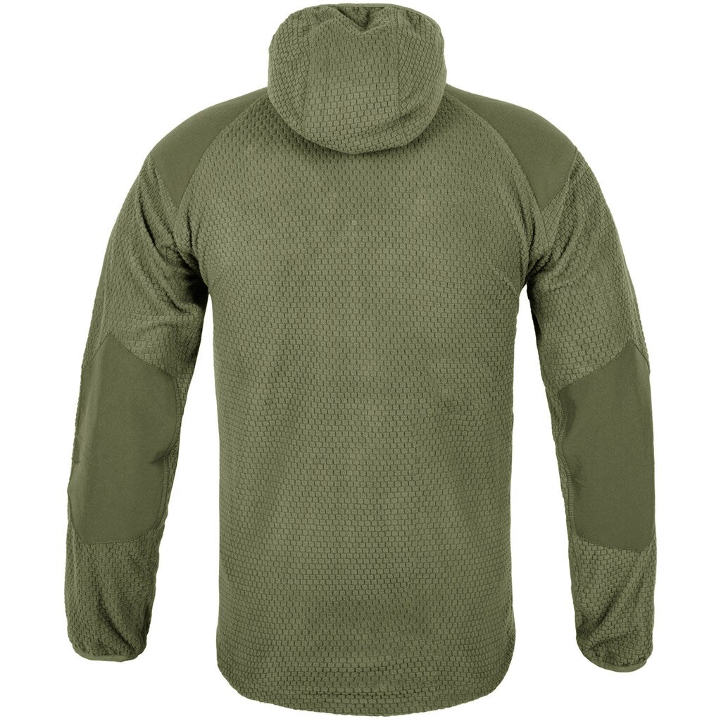 Polar Helikon Alpha Hoodie Grid Fleece - Olive Green