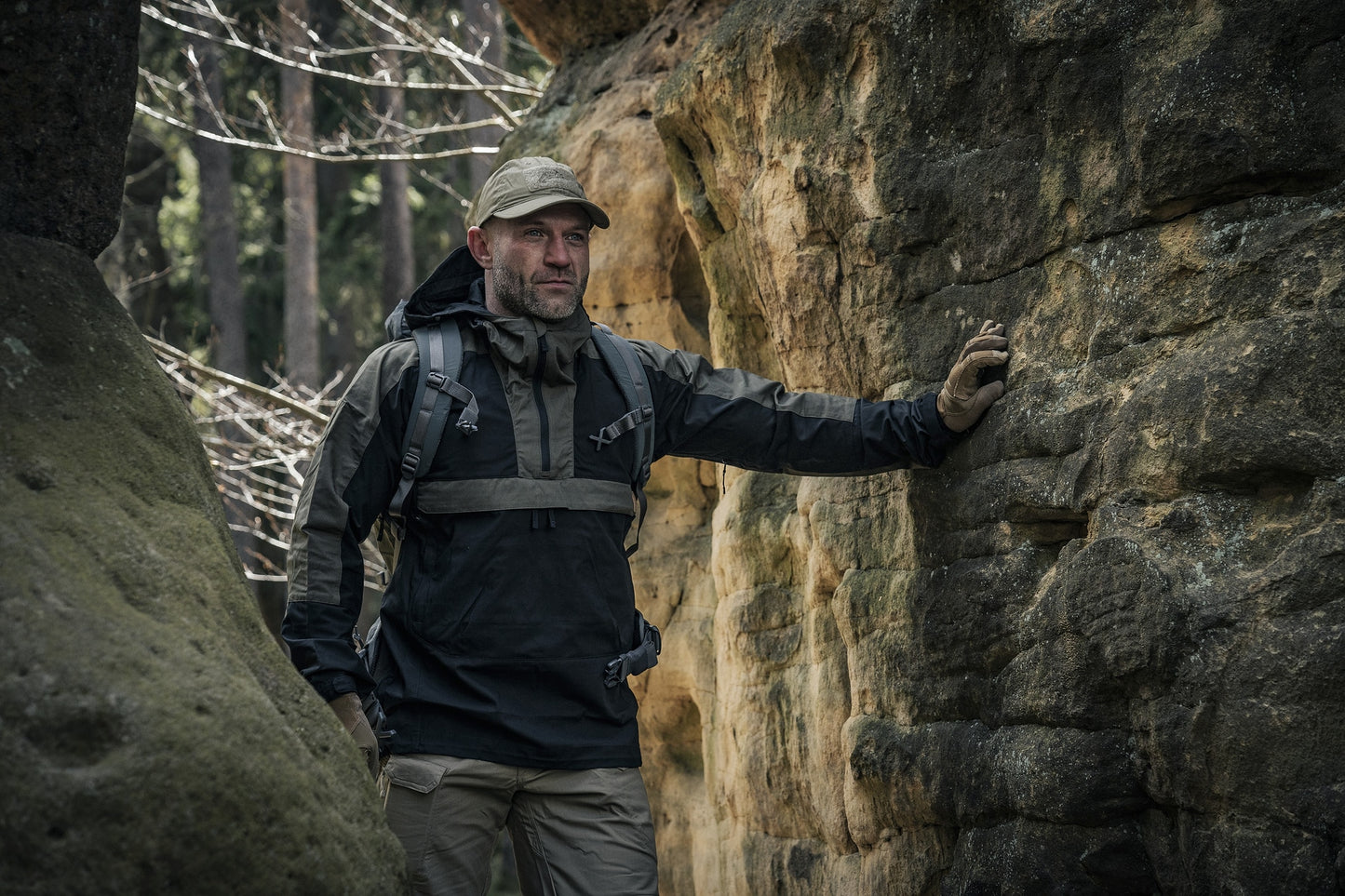 Kurtka Helikon Woodsman Anorak - Black/Taiga Green