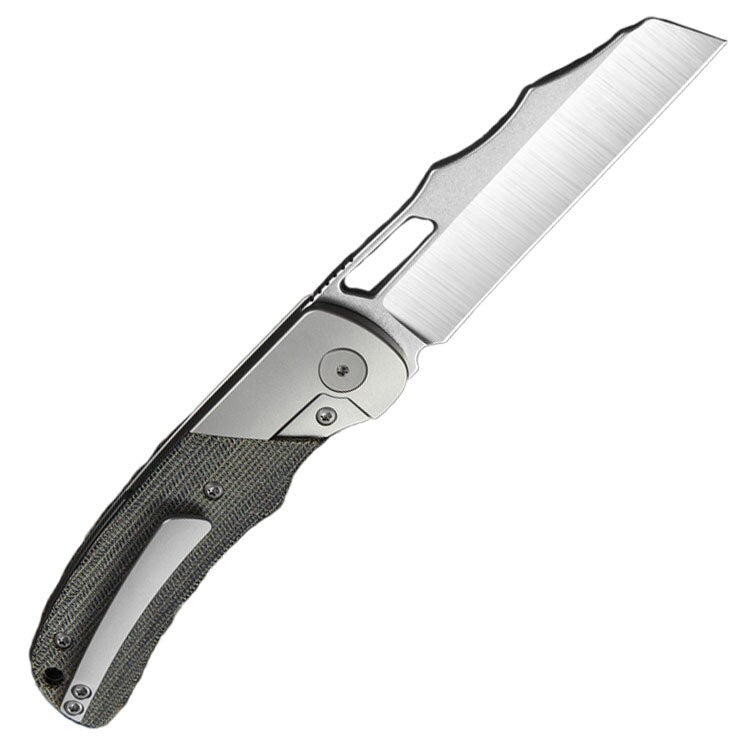 Nóż składany Bestech Knives Syn - Titanium / Black Canvas Micarta
