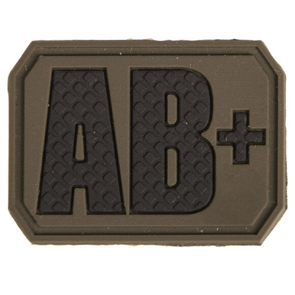 Emblemat Mil-Tec z grupą krwi AB+ olive