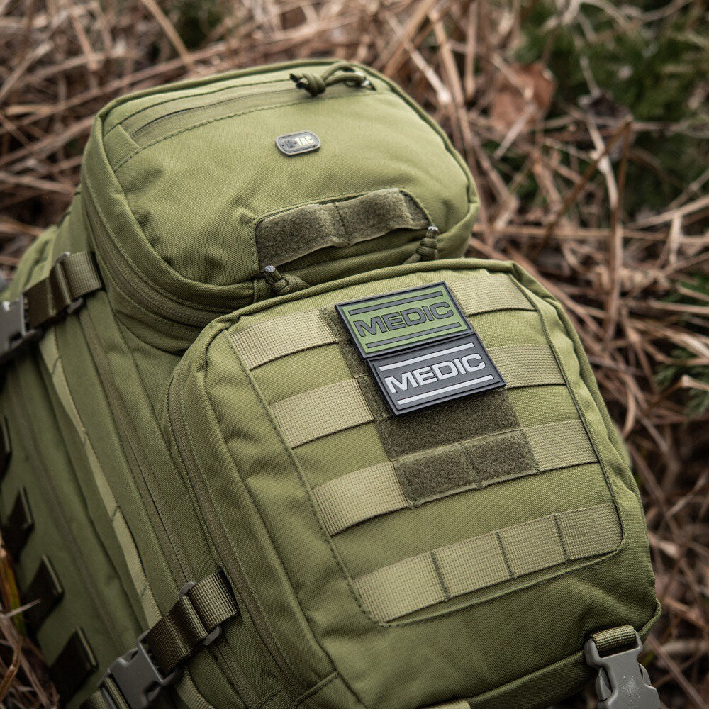 Naszywka medyczna M-Tac Medic PVC - Black/Olive