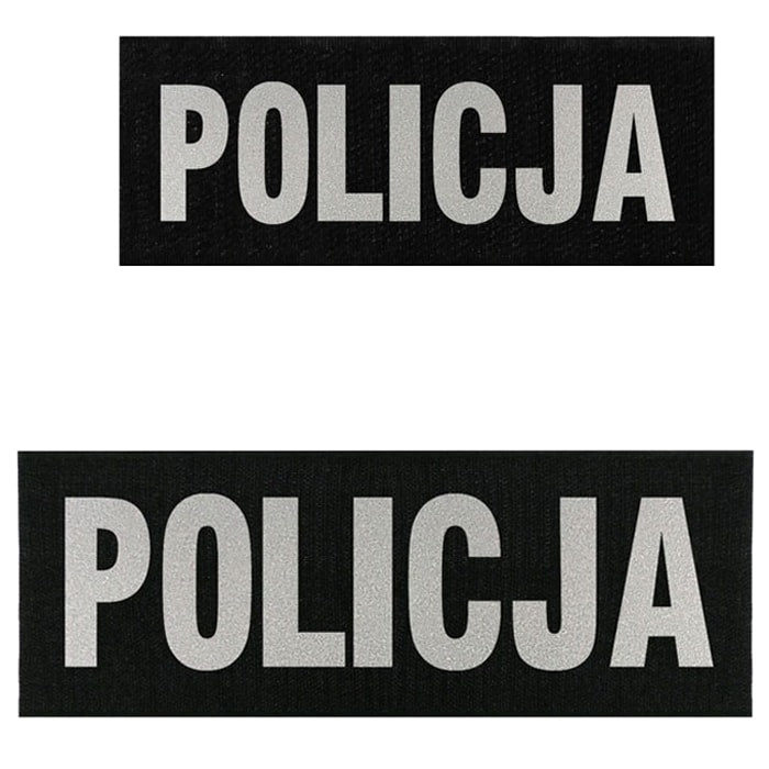 Emblemat Holdtheline Czarny "Policja" - 2 szt.