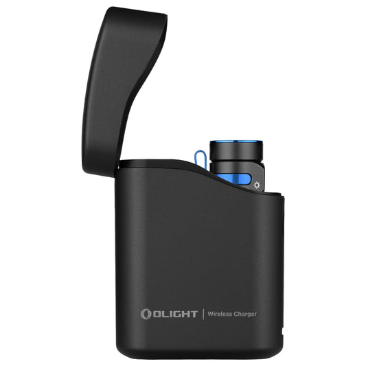 Latarka Olight Baton 4 Premium Edition Black z bezprzewodowym etui ładującym - 1300 lumenów