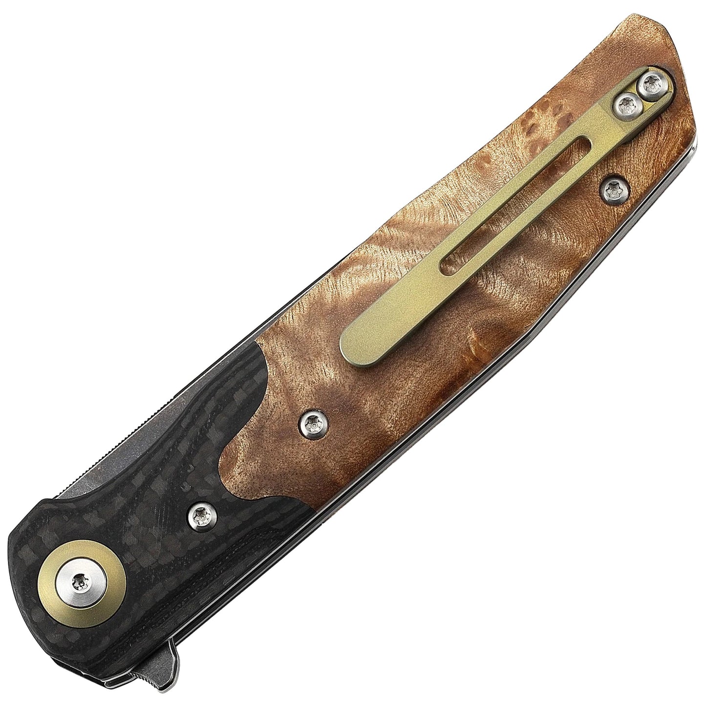 Nóż składany Bestech Knives Ascot - Wood/Black Blade